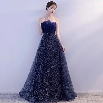 별빛 반짝반짝 결혼식 파티 드레스 신부 들러리 드레스