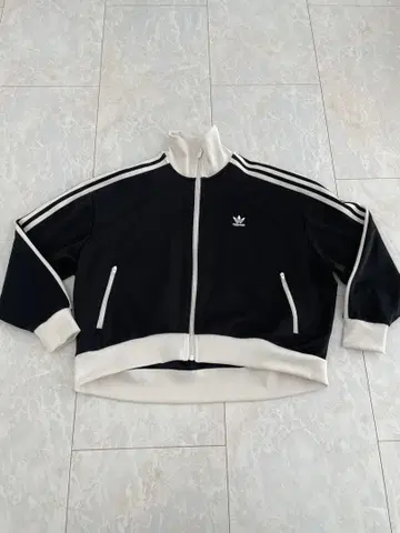 adidas 트랙 자켓 저지 블랙/화이트