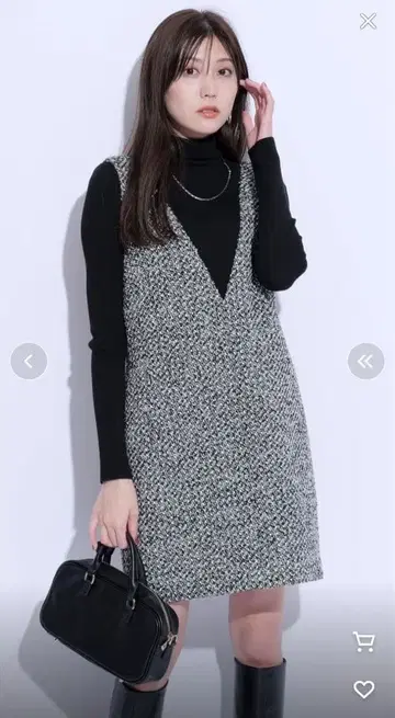 Mystrada 트위드 점프 스커트