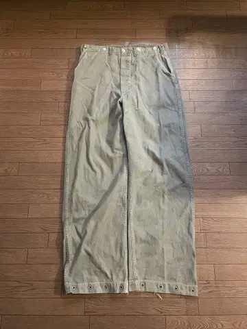 vintage 밀리터리 카키 배기 데님 올리브