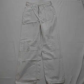 이엔 와이드 팬츠 코튼 화이트 계열 38 사이즈