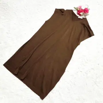 뷰티&유스 유나이티드 애로우즈(F) 슬리브리스 무릎 기장 원피스