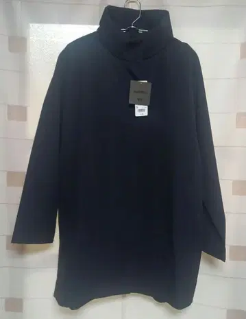 유니클로 블록테크 하프 코트 블랙 S