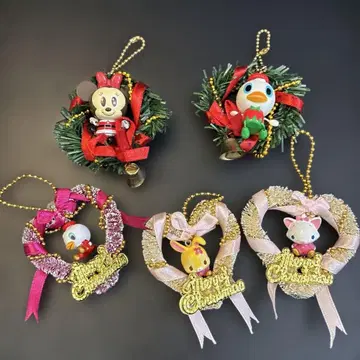 8 디즈니 크리스마스 리스형 캐릭터 장식 세트