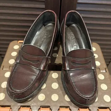 HARUTA 다크 브라운 가죽 로퍼