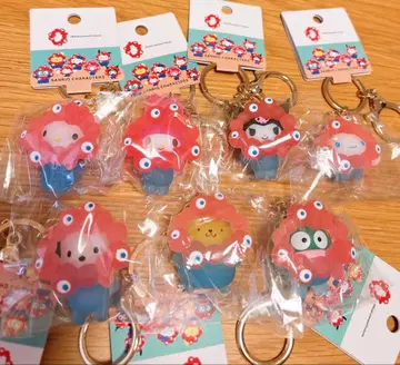 오사카 간사이 만박 미야쿠미야쿠 산리오 클리어 키링 7종 컴플리트 한정판