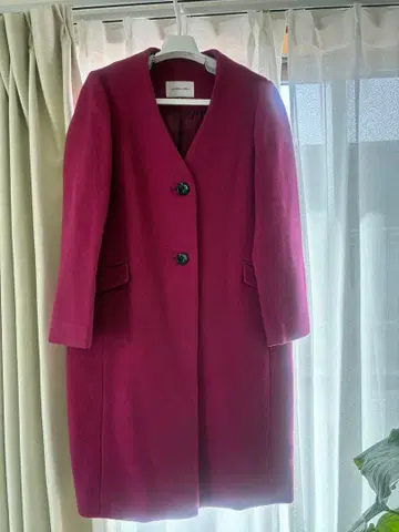 UNRELISH 노카라 자켓 코트 핑크