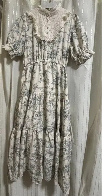 시마미사 트왈 드 주이 원피스 요크 옷깃