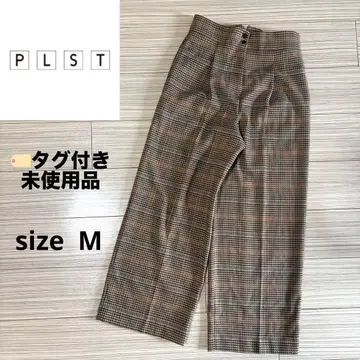 [택 포함 미사용] PLST 웜 리저브 트윌 와이드 팬츠 브라운