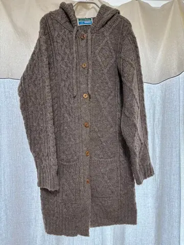 존 말로이 후드 부착 롱 가디건