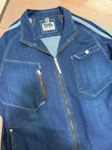 도라이치 다크 블루 데님 집업 자켓