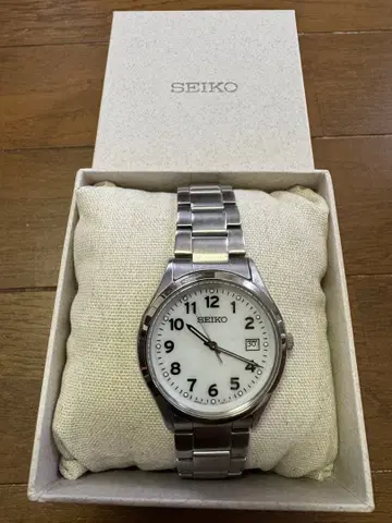 SEIKO 아날로그 시계 화이트