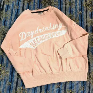 초레어 레트로 프린트 맨투맨 트레이닝복 아메카지 빅사이즈 오버핏 L