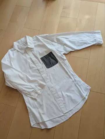 GLOBAL WORK 화이트 긴팔 셔츠 M 7부 소매
