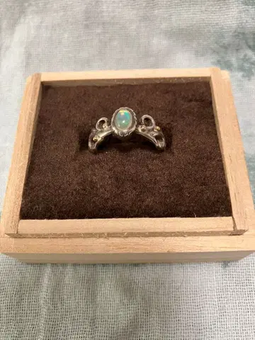 오팔 실버 반지