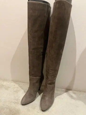 ashitaria 스웨이드 니하이 부츠