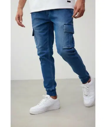 아줄바이마우지 카고 조거 카고 팬츠 데님 맨투맨