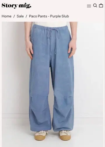 story mfg / paco pants purple slub / xs