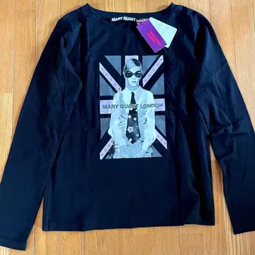MARY QUANT LONDON 블랙 긴팔 T셔츠