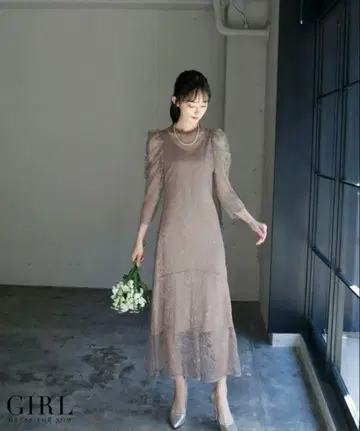 파티 드레스 결혼식 경사 레이스 핑크 라벤더