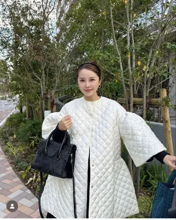 셀포드 퀼팅 코트