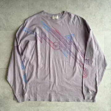 ENDRECHERI 연보라 기하학 패턴 긴팔 티셔츠 ZOZO