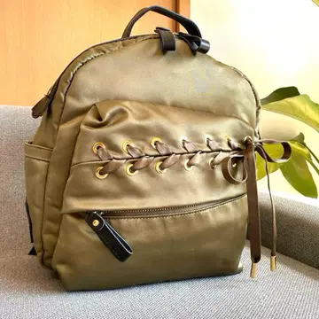 [ 새상품급 ] ANNA SUI 디타 시리즈 레이스업 미니 백팩 카키