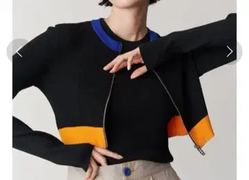 UN3D SHORT KT ZIP CD / 숏 니트 지퍼 가디건