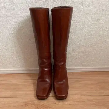 일본제 브라운 가죽 롱 부츠 24