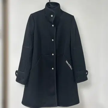새상품급! 발렌자 42 스탠드 카라 아우터 코트 블랙