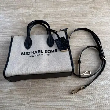 MICHAEL KORS 숄더 토트백 화이트/블랙