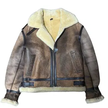 천연 가죽 양가죽 USA 스킨 빈티지 B-3 무스탕 플라이트 자켓 M