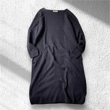 [ 오페크 클립 ] 니트 롱 원피스 보트넥 사이드 슬릿 M