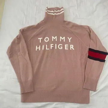 TOMMY HILFIGER 핑크 하이넥 스웨터