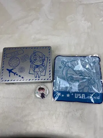 헤타리아 USA 여행 스탬프 디자인 타월 세트