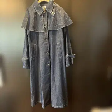 BONLECILL 데님 블루 롱 코트