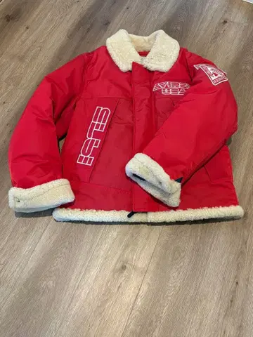 AVIREX 레드 무스탕 다운 자켓 M