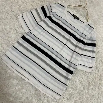 Reflect 반팔 보더 티셔츠 화이트 블랙 9