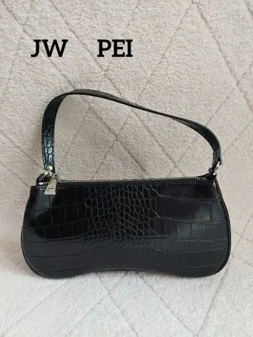 컨디션 최상 jwpei Eva 숄더백 블랙 악어 엠보싱