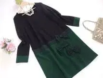 새상품 GALLERY VISCONTI 리본이 귀여운 원피스 사이즈 3