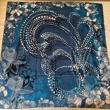 미사용 새상품 KOTONOWA 블루 바탕 꽃무늬 대형 보자