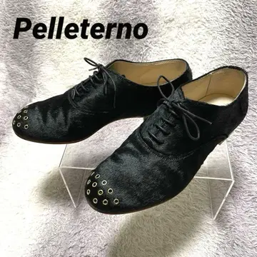 s907 Pelleterno/페레테르노/펌프스/블랙 골드 금장 장식/펀칭