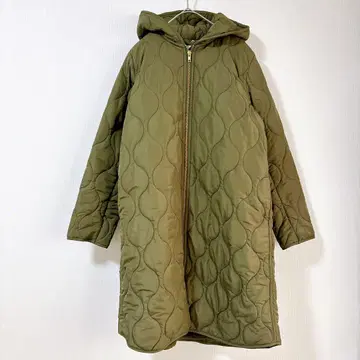 엠마테일러 3way 퀼팅 푸드코트 롱 다운 코트 카키