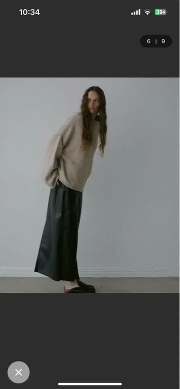 etretokyo 베이지 오버 사이즈 니트 스웨터 긴팔