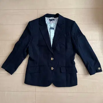 여성용 TOMMY HILFIGER 테일러드 자켓 L 네이비