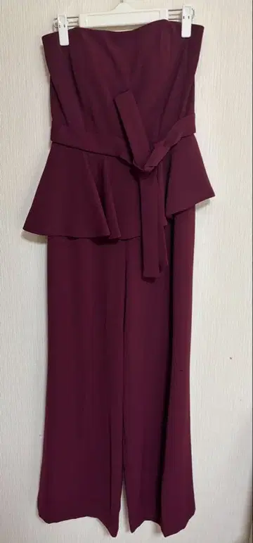 Lagunamoon 보르도 페플럼 디자인 와이드 팬츠