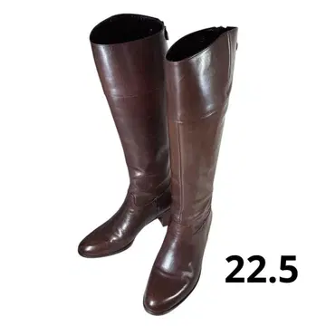 새상품급 Odette e Odile 롱 부츠 22.5 백 지퍼 천연 가죽