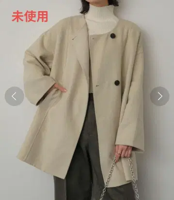 미사용 센스 오브 플레이스 리버 노카라 미들 코트