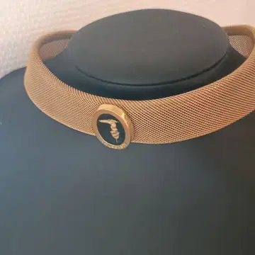 TRUSSARDI 골드 컬러 목걸이 메쉬 골드 36cm