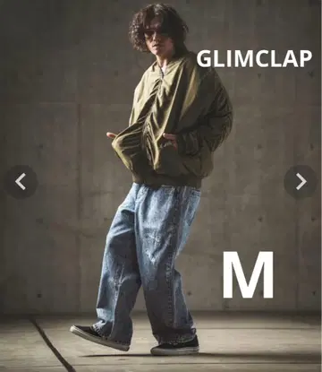 GLIMCLAP 와이드 스트레이트 팬츠 데님 팬츠 M